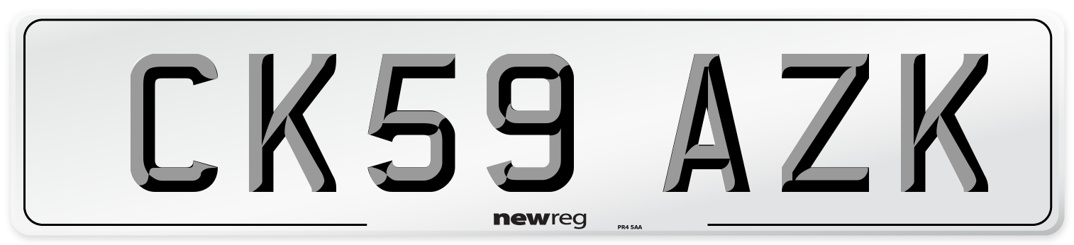 CK59 AZK Number Plate from New Reg